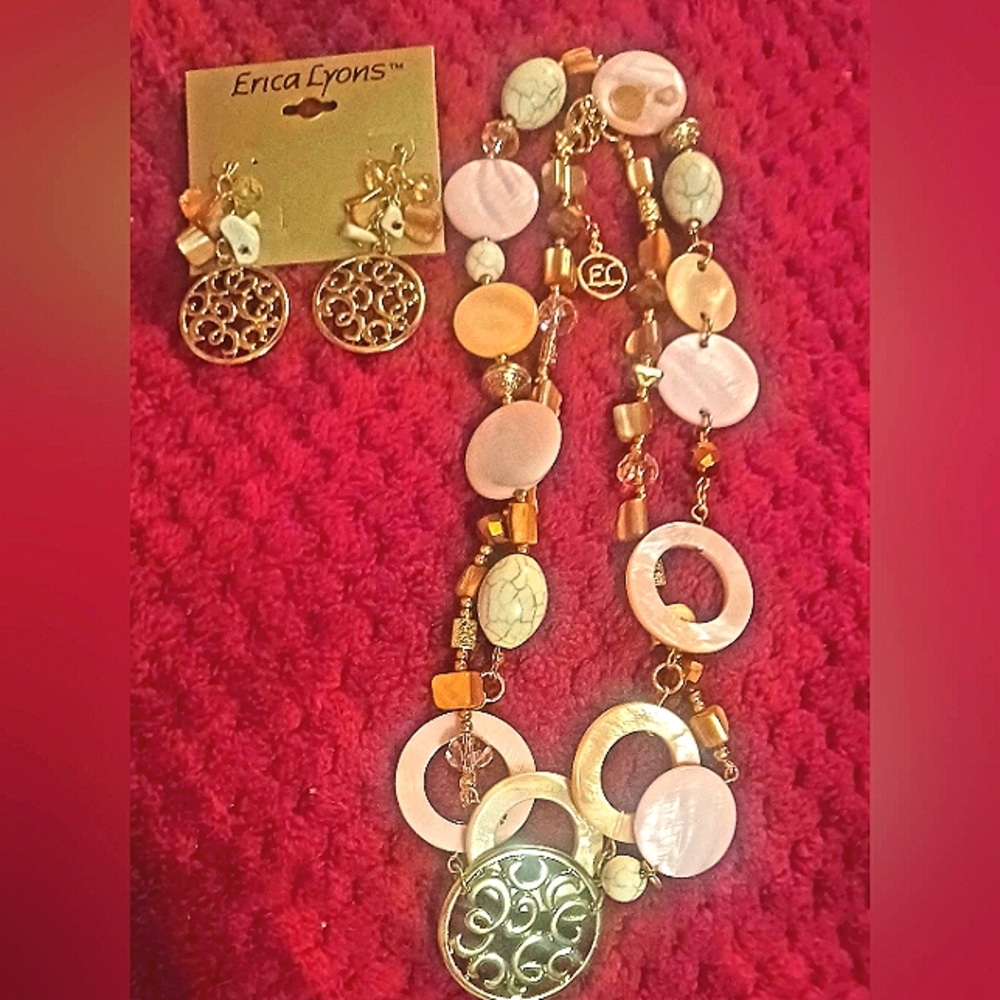 Erica lyons fashion necklace and earring set